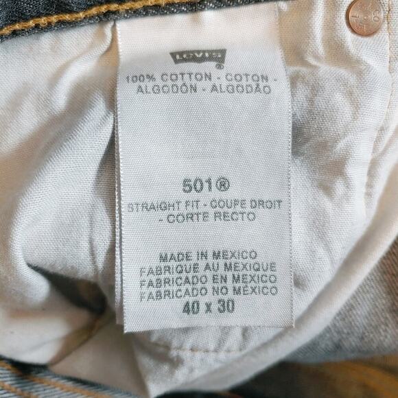 Levi's 501 XX Men's Black Wash Jeans Size W-40 L-30 - Picture 6 of 7